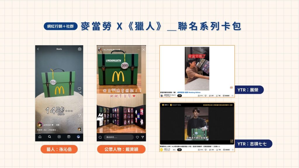 麥當勞與《獵人》的網紅行銷合作